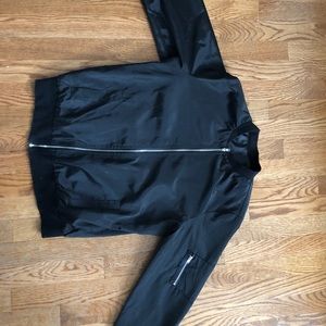 Black bomber jacket